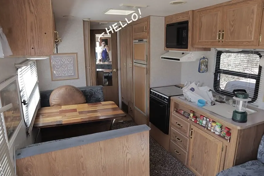 Check out the before pictures of this beautiful modern farmhouse inspired RV remodel