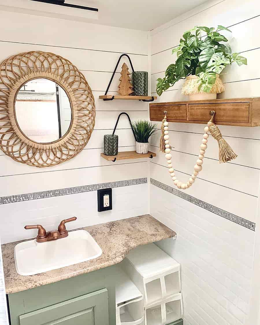 bathroom boho