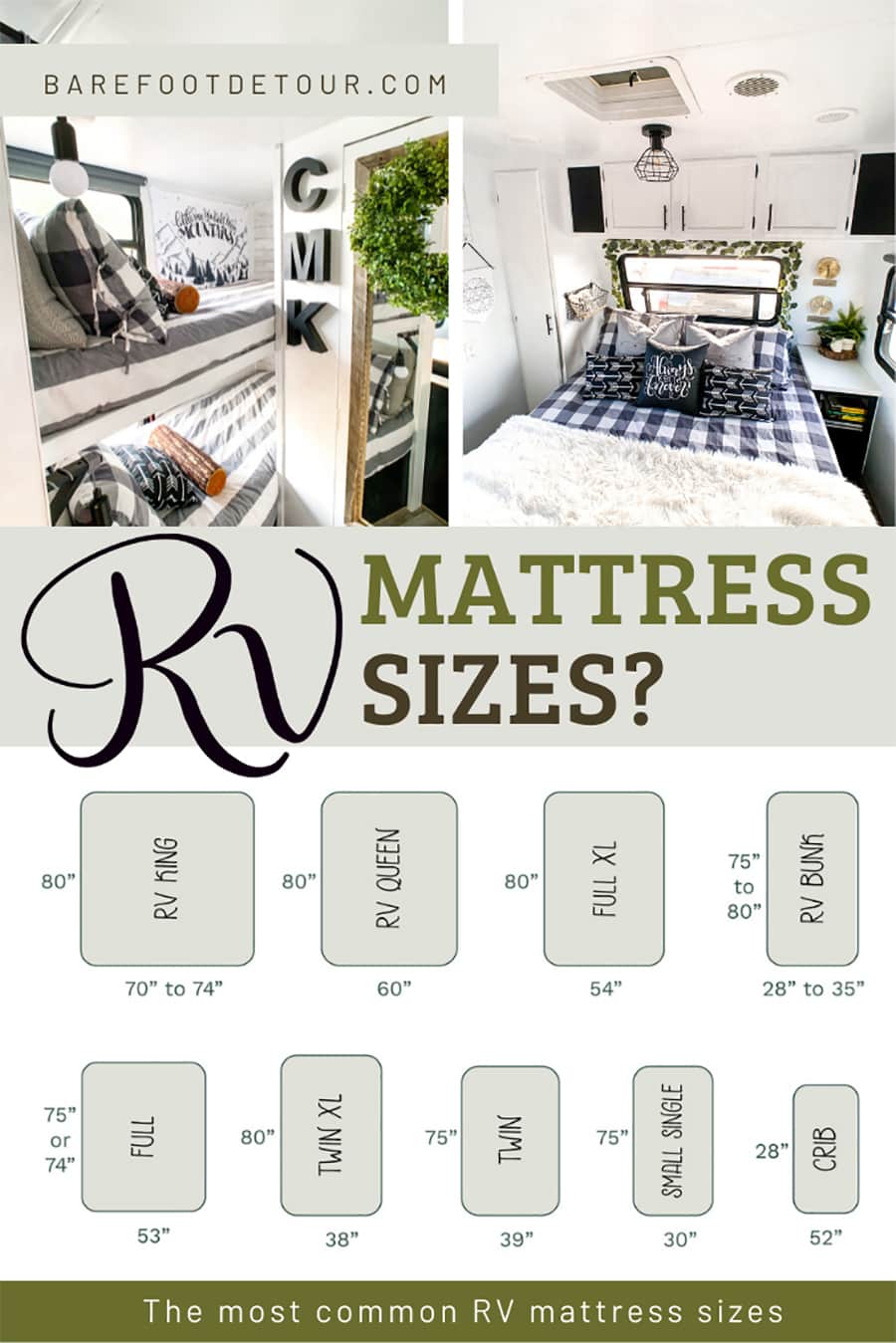 rv mattress sizes